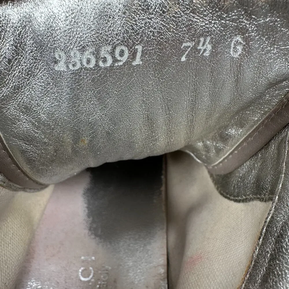 Gucci Coda GG Imprime Monogram Shoes Men’s 7.5 G Silver High Top‎ Lace Sneakers